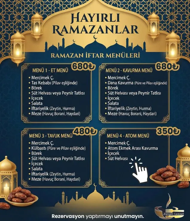 İftar Menüsü – Zengin Lezzet