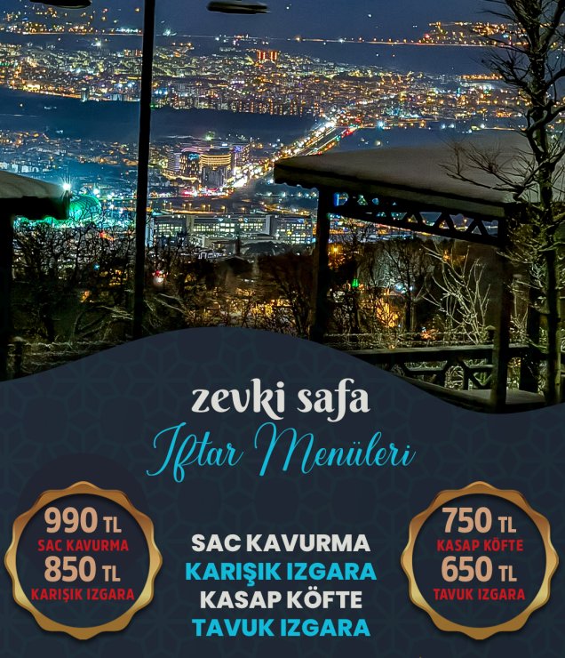 Zevki Safa İftar Menüsü ve Ramazan Sofrası